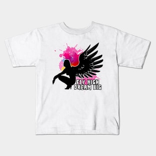 Angel Fly High Dream Big Kids T-Shirt